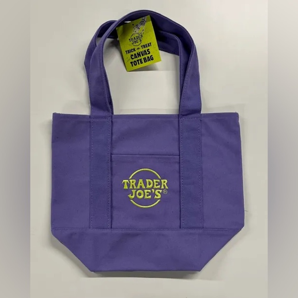 Trader Joe's Purple Canvas Tote Bag *limited addition*